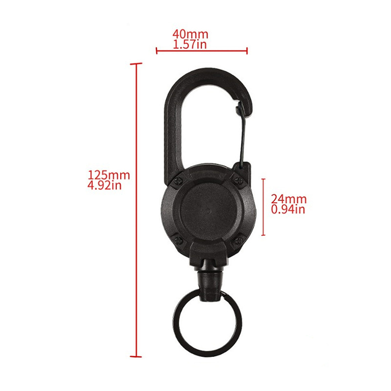 Picture of Amazon retractable easy pull buckle heavy duty coated steel wire rope outdoor fish fishing key chain anti-lost easy pull in stock