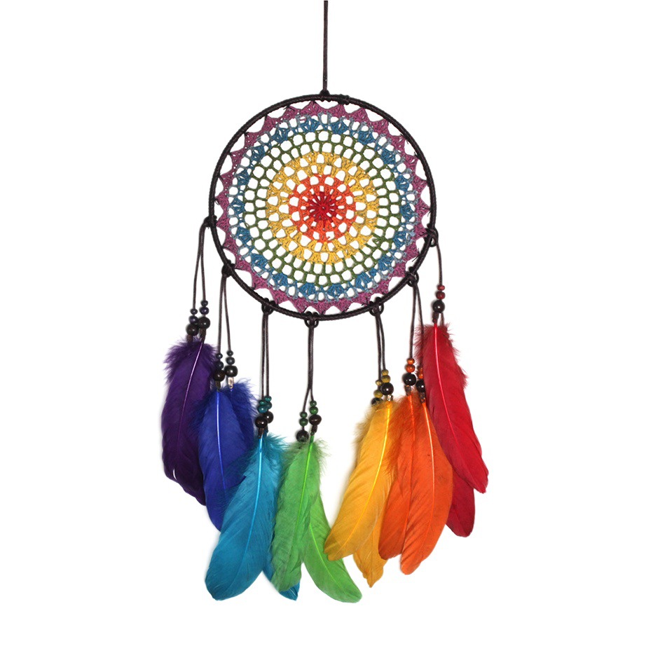 Colorful Dream Catcher Colorful Handmade Dream Catcher Cotton Rope Woven Decorative Dream Catcher Woven Dream Catcher