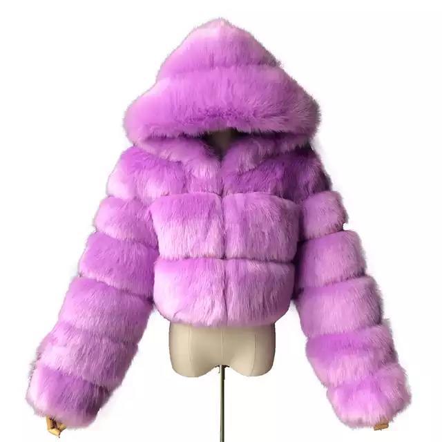 Picture of Imitation fur coat new European and American imitation fur coat factory wholesale Haining short imitation fur coat