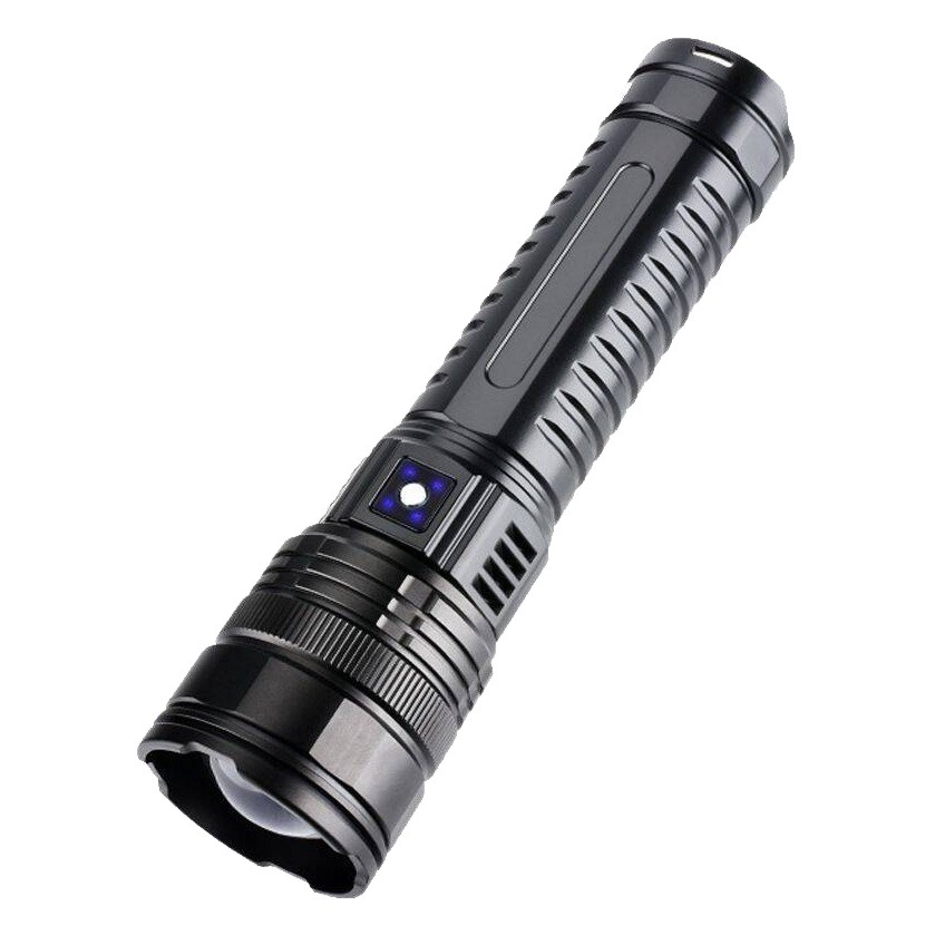 White Laser Sky-Piercing Cannon Telescopic Zoom Flashlight USB Rechargeable Aluminum Alloy Ultra-Bright Long-Lasting Household Flashlight