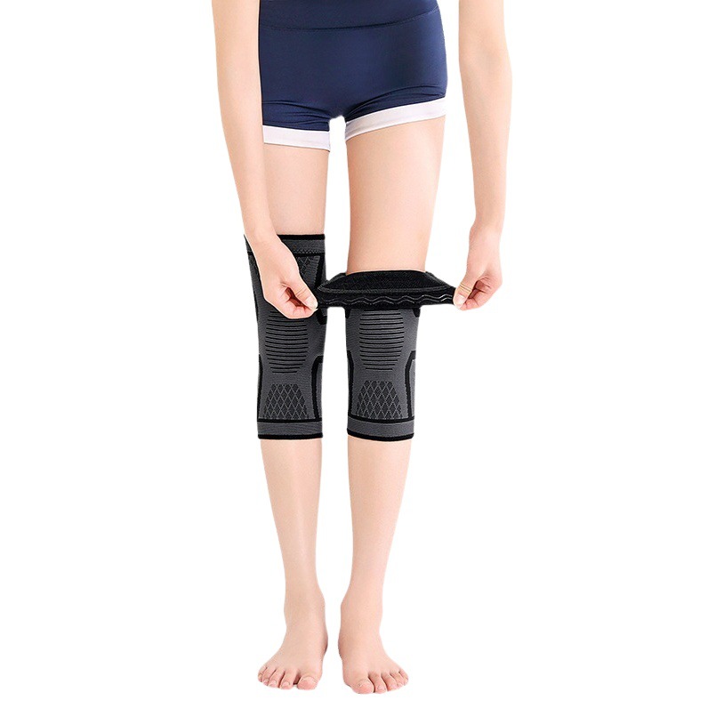 Sports knee pad running fitness basketball leg pad wave silicone anti-slide protective gear breathable outdoor riding knee pad cover