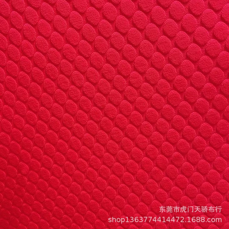 Four-sided stretch knitted large polka dot jacquard 266G polka dot jacquard swimsuit yoga children's clothing and other accessories