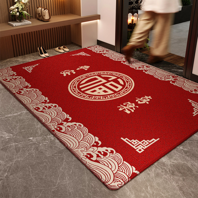 Household Entrance Entrance Mat Red Entrance Mat 2024 New High-grade Dirt-resistant Non-slip Carpet