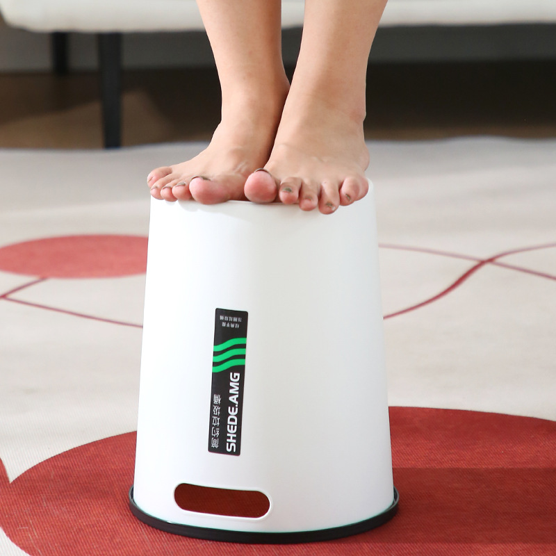 Trash Can Portable Round Press Ring Garbage Storage Bucket Toilet Bathroom Garbage Basket Office Lidless Waste Paper Basket