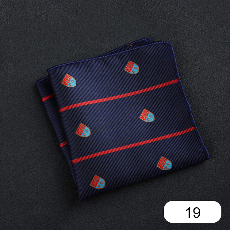 Picture of Men's suit small square scarf factory wholesale fashion polyester fashion accessories vintage embroidery pattern pocket towel men's clothing