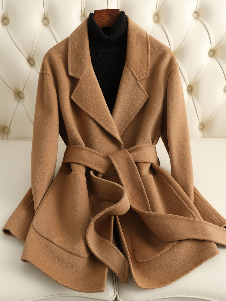 Picture of 『 Benefits』Autumn and Winter New Style Small Double-Sided Cashmere Outwear Women's Short Slim Slim Woolen Outwear for Women