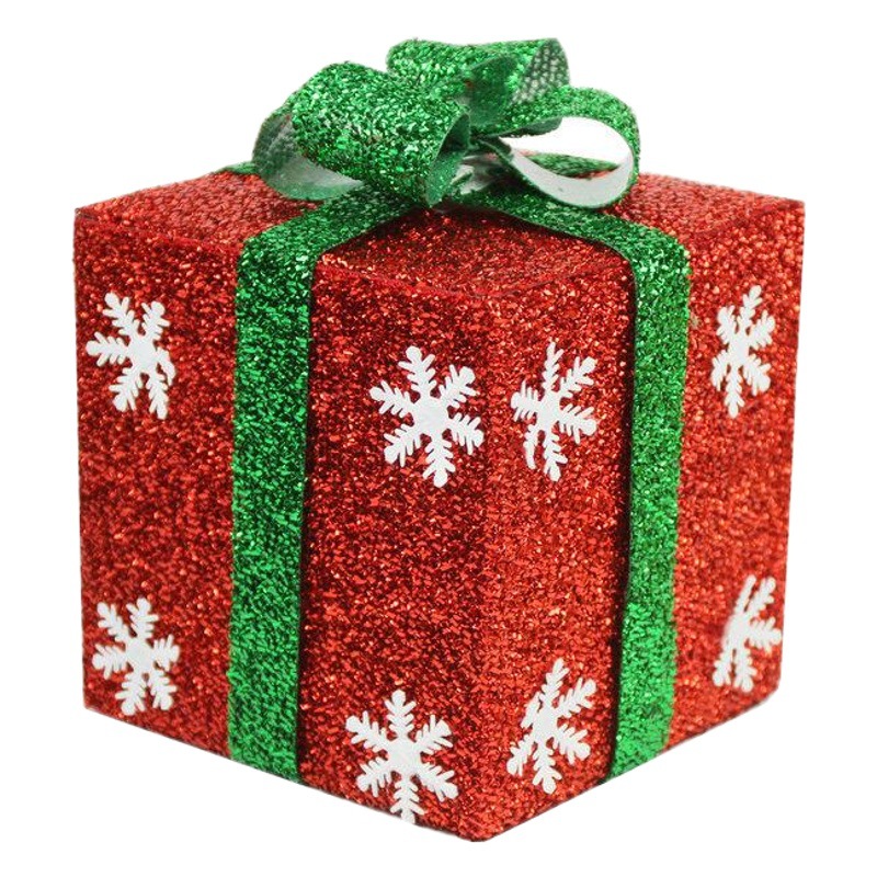 Picture of New Christmas Gift Box Decorations Gift Box Window Scene Decoration Snowflake Gift Pack Christmas Limited Edition