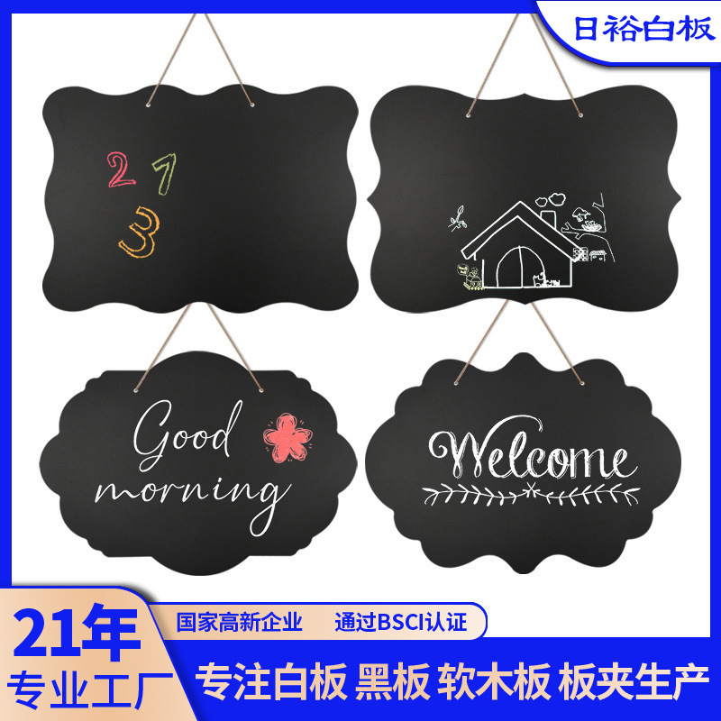 9208 double-sided hanging crafts mini blackboard advertising classroom creative decoration creative wooden stall small blackboard