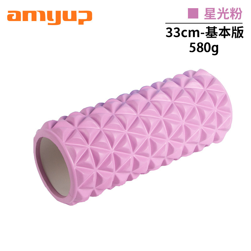 Picture of EVA foam shaft fitness body massage stick spike hollow column shaping yoga shaft pink fascia yoga column