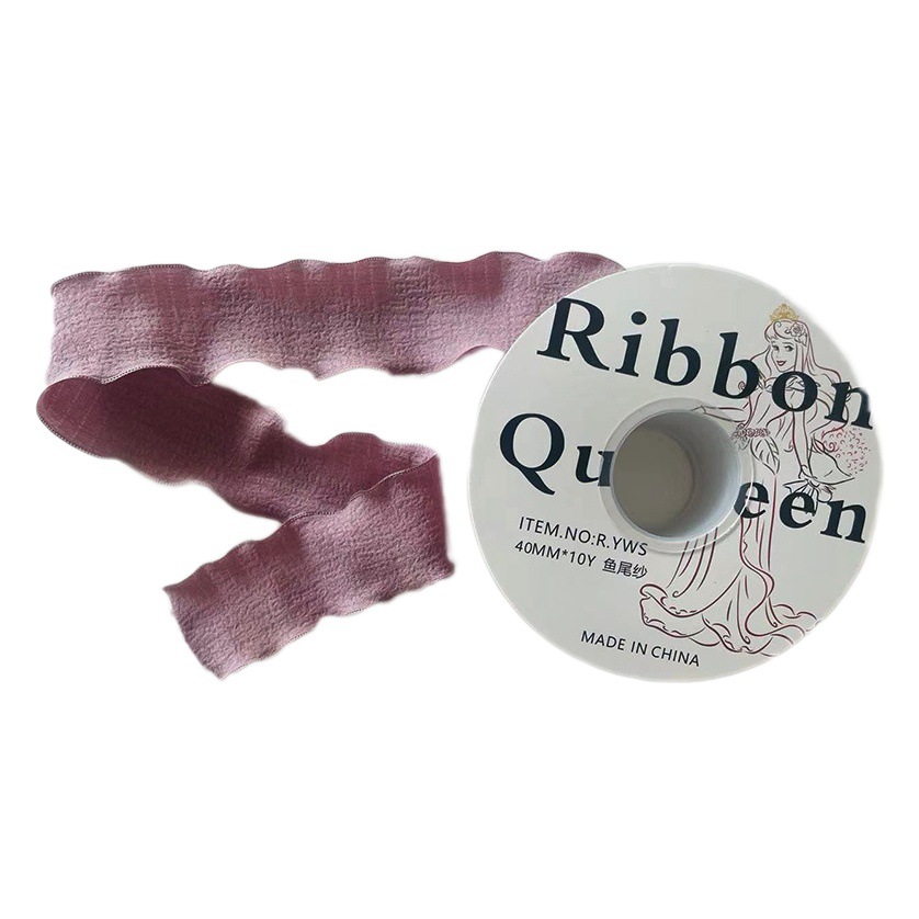 Pleated ribbon cream flower shop bouquet packaging material ribbon flower packaging floral supplies wholesale materials