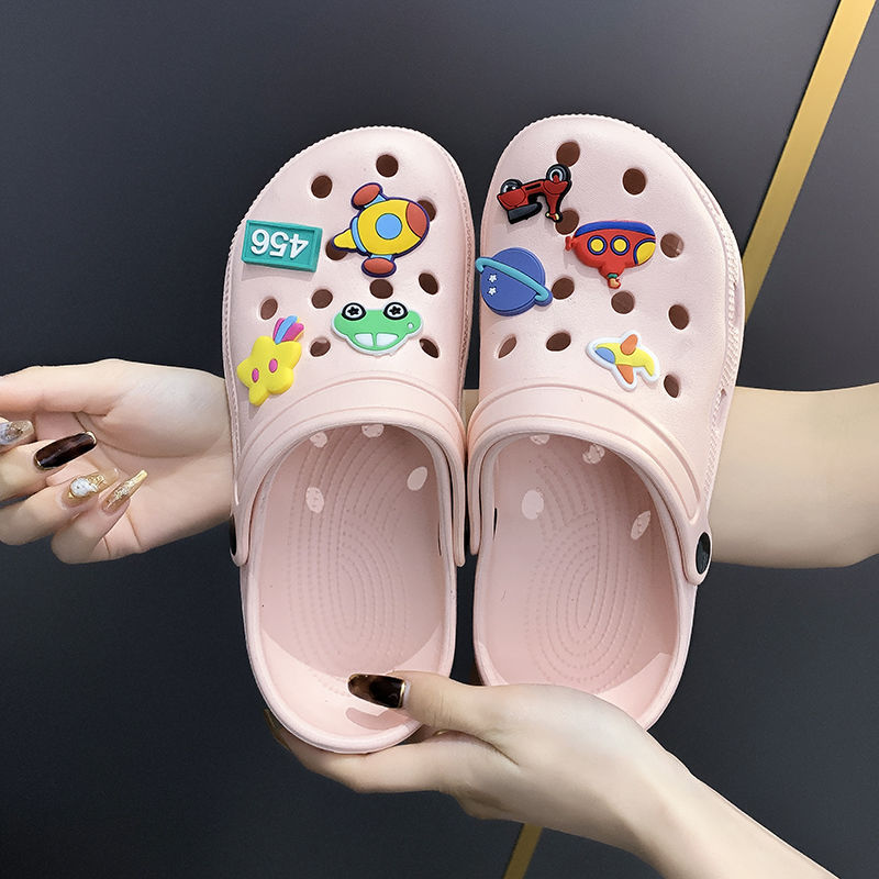 Couple's Cave Shoes 2024 New Summer Cool Slippers Outer Wear Non-slip Heap Shoes Thick Sole Fresh Nurse Sandals