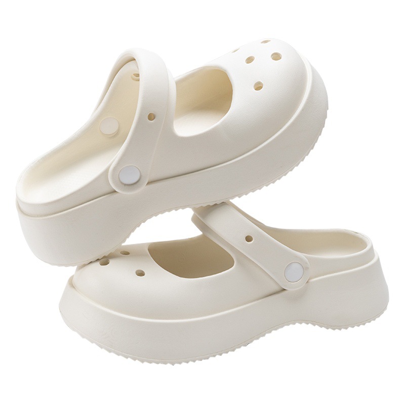 Thick-Soled Hole Sandals for Women 2025 New Height-Increasing Internet Celebrity Non-Slip Drifting Beach Sandals for Women Durable