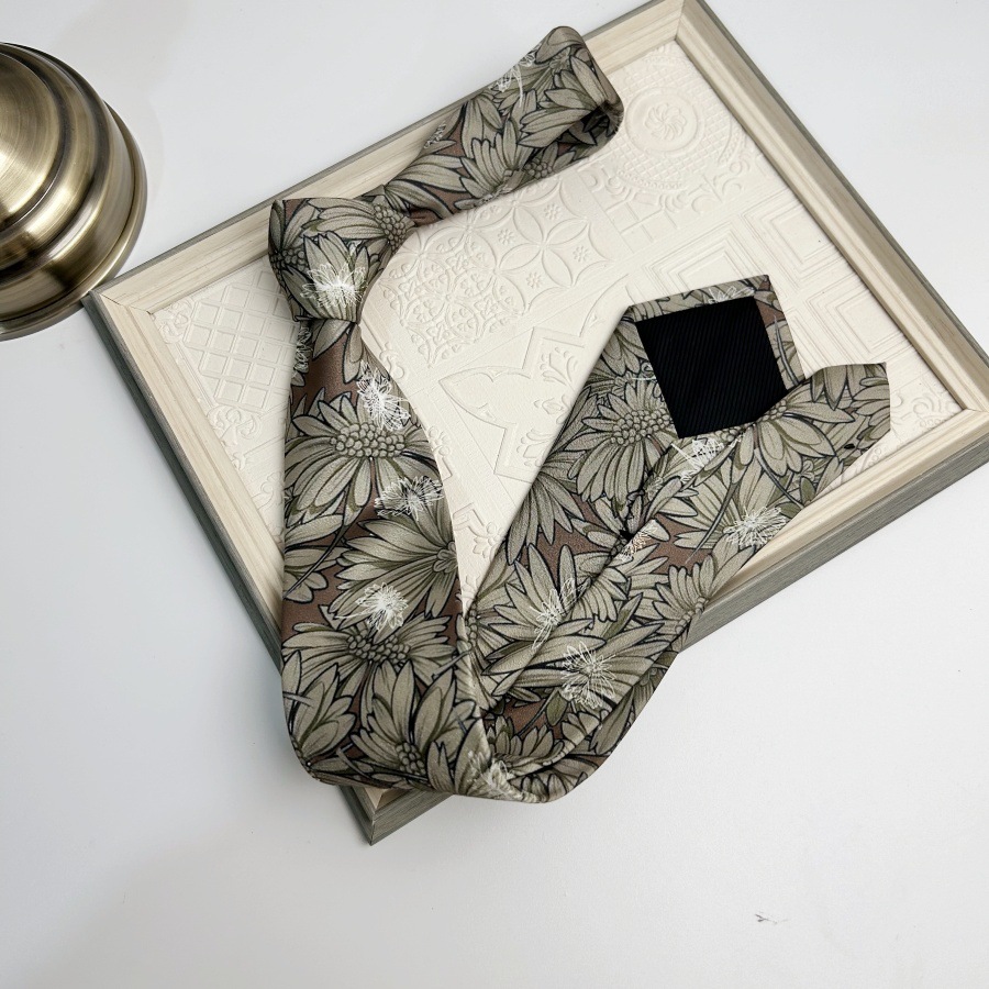 Picture of Cross-border Men's Tie Business Formal 8cm Printed Polyester Tie Wholesale Flower Casual Professional Tie