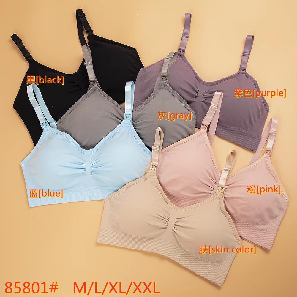 Picture of 2022 lactation underwear front open buckle bra comfortable ladies pregnant women underwear without steel ring lactation underwear wholesale