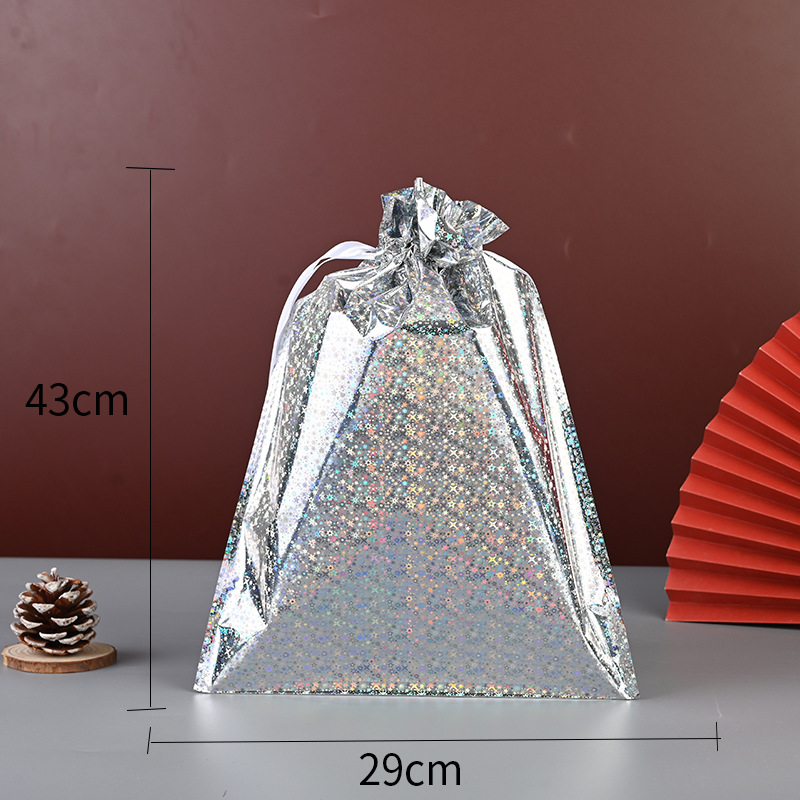 Picture of Cross-border Amazon Christmas Gift Bag Drawstring Bag Christmas Gift Packaging Bag Ping An Fruit Snowflake Crisp Bag