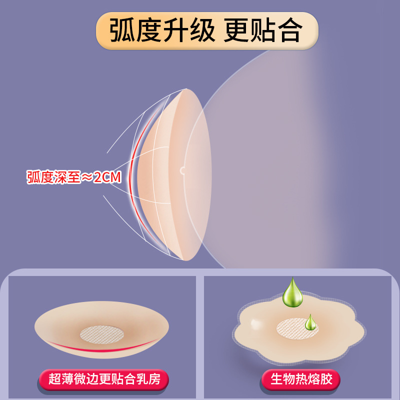 Picture of Traceless Anti-bump Nipple Sticker Breathable Invisible Anti-walking Light Sticker Ultra-thin Chest Sexy Sling Special Silicone Breast Sticker