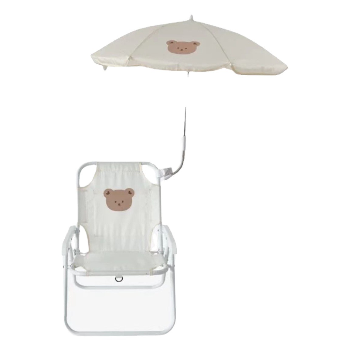 South Korea Ins Children Beach Chair Cartoon Animal Outdoor Sun Protection Folding Chair Portable Seaside Vacation Baby Chair