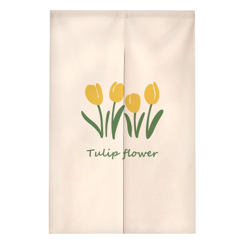 Small Fresh Fabric Door Curtain Partition Curtain Punch-Free Household Bedroom Kitchen Shelter Cloth Curtain Custom Toilet Half-Hanging Curtain