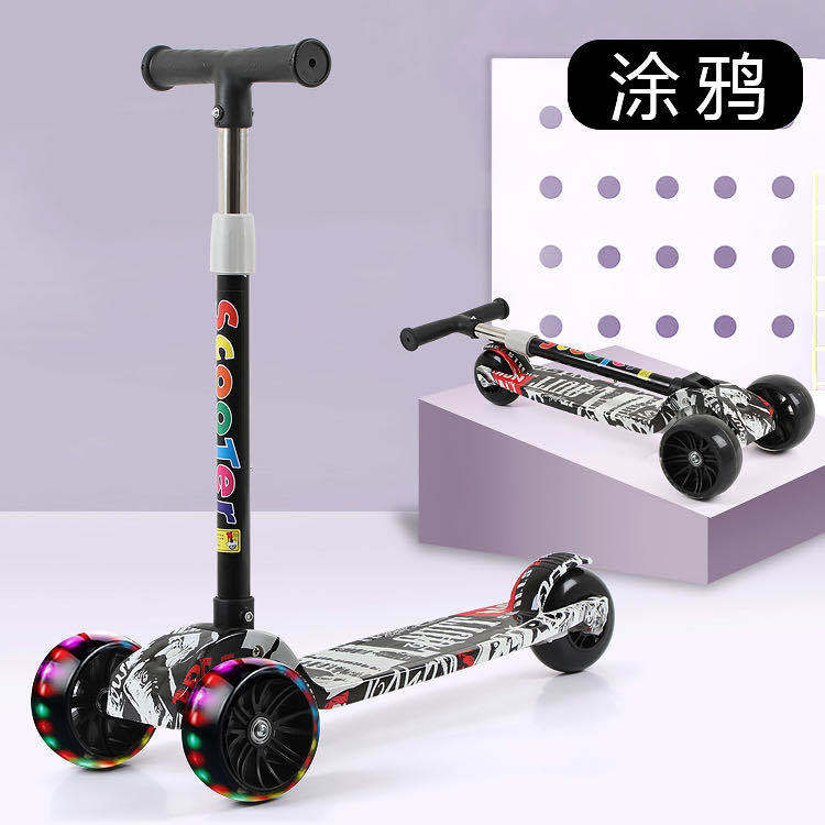 Picture of Scooter for children ages 1-3-6-12, boys, girls, and baby scooters, slides, and slides in one