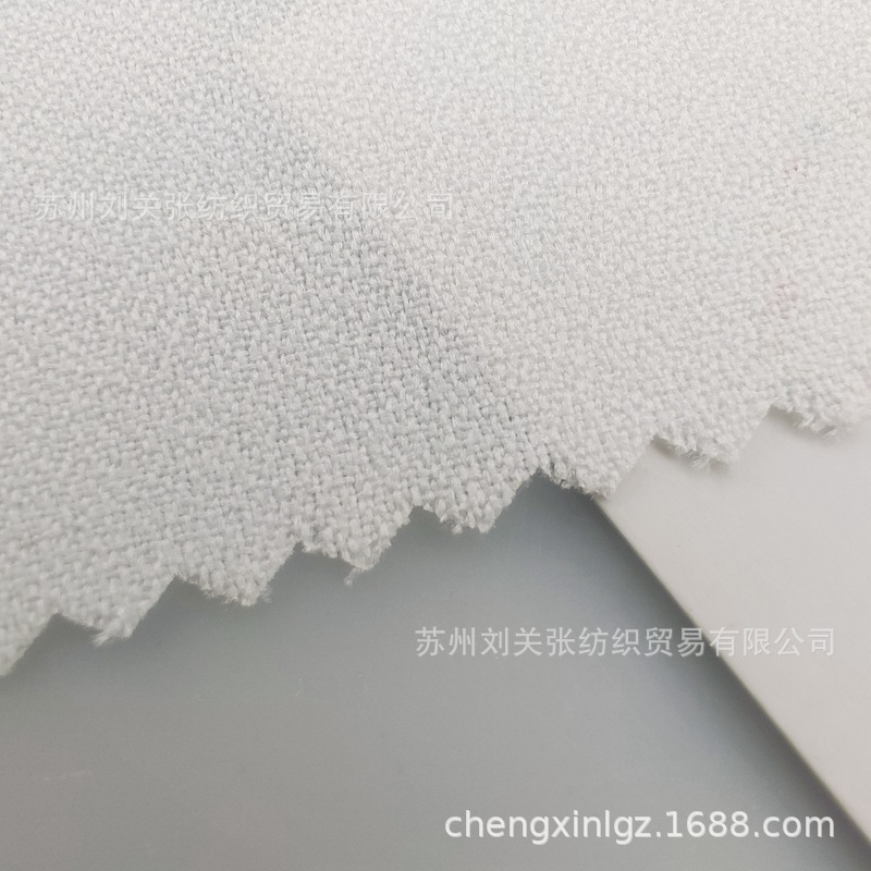 This White imitation silk 120d four-sided elastic fabric messy elastic linen fabric skirt shirt clothing fabric four-sided elastic