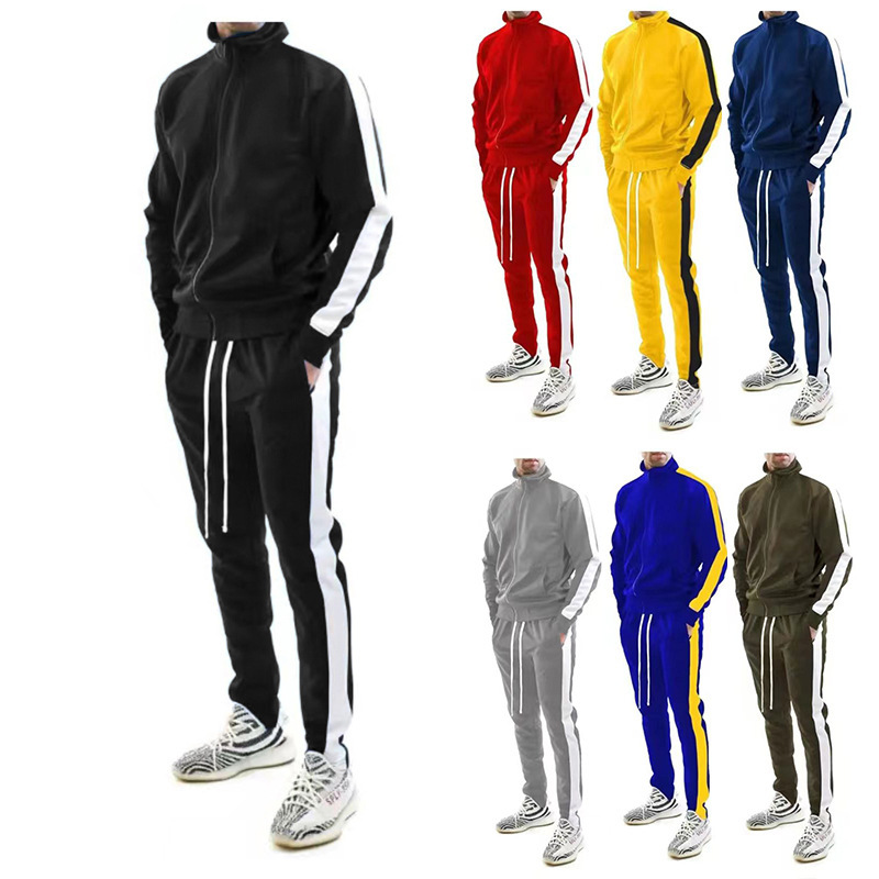 2023 Cross-border Europe and the United States Spring and Autumn New Leisure Joker Sports suit Printable logo for Young Men