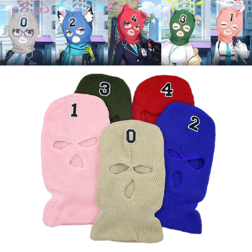 Picture of Blue file peripheral cos bandit head cover sand Wolf white bird Travel star field blue file cos props
