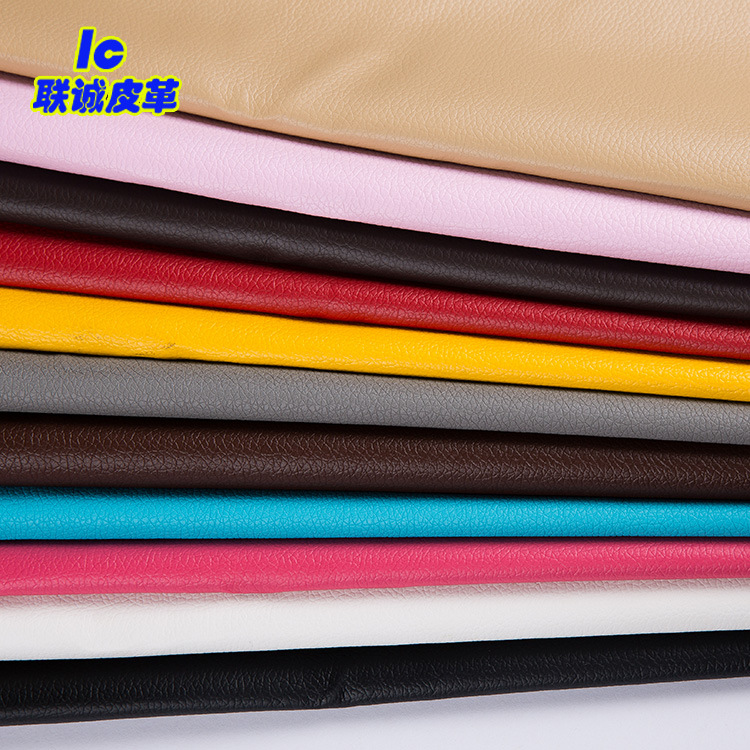Picture of Artificial Leather Wholesale in Stock, Sofa Leather, Soft Upholstery, Background Wall Pu Leather, Small Lychee Pattern, Slingshot Bag, Car Leather