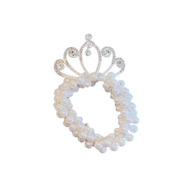 Picture of Crown headdress children's little princess headband 2023 Korean style new bead flower little girl hair tie balls