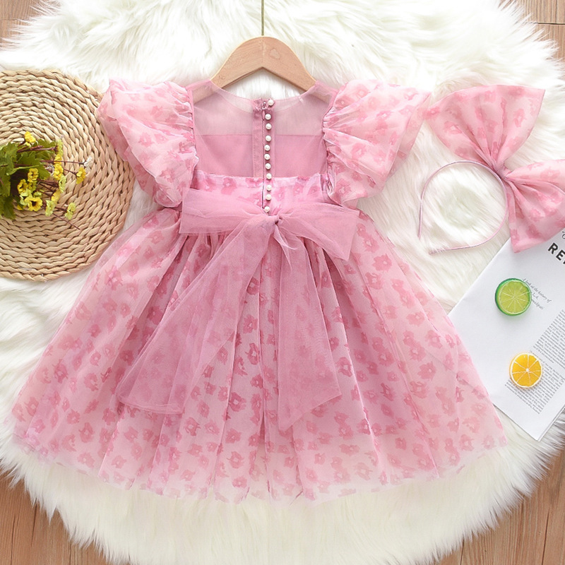 Picture of Girls dress Summer 2025 New Children's Skirt Super Fairy Women's Pompous Veil Skirt Summer Girls Princess Skirt