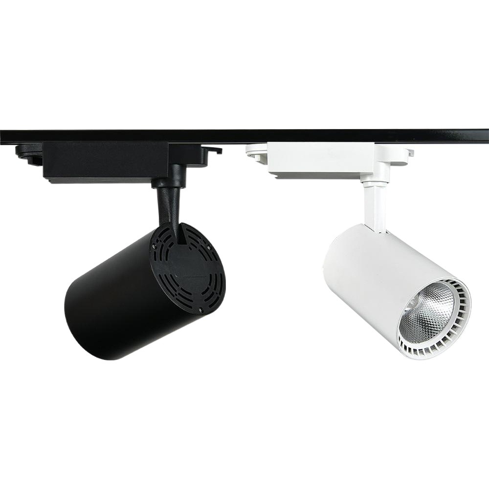 Famous General Cob Track Light 10W 20W 30W 40W Full Set for Clothing Store Background Wall Exhibition Hall White Luxury Track Spotlight