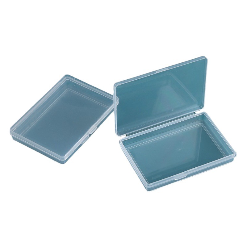 In stock pp box card box rectangular small plastic box transparent hardware parts product plastic box packing box