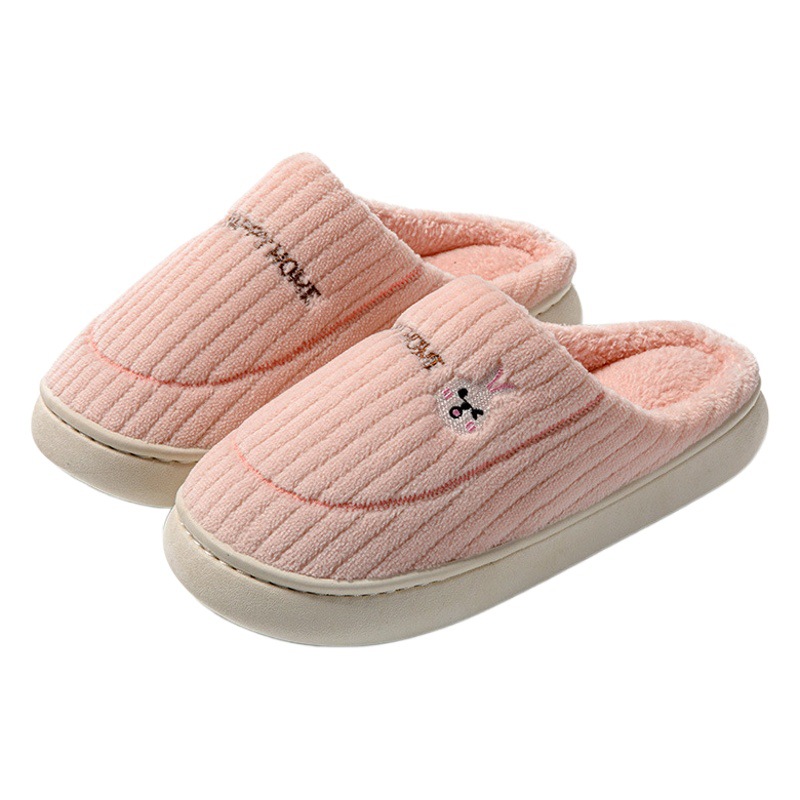 New Style Cotton Slippers for Men, Winter Indoor Warm Slippers, Women's Home Plus Plush Cotton Slippers