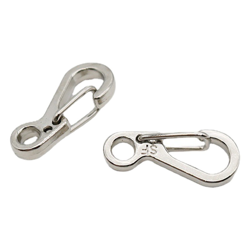 SF Mini Spring Buckle Zinc Alloy Keychain Key Ring Small Gift Hanging Buckle Hardware Mountaineering Buckle