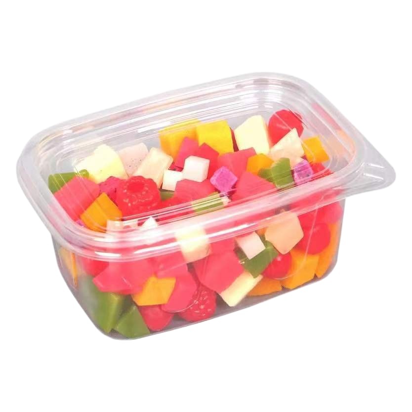 Disposable Thickeneded Fruit Cutting Box Takeaway Now Fruit Fishing Packaging Box Transparent Plastic Fruit Packaging Box with Lid
