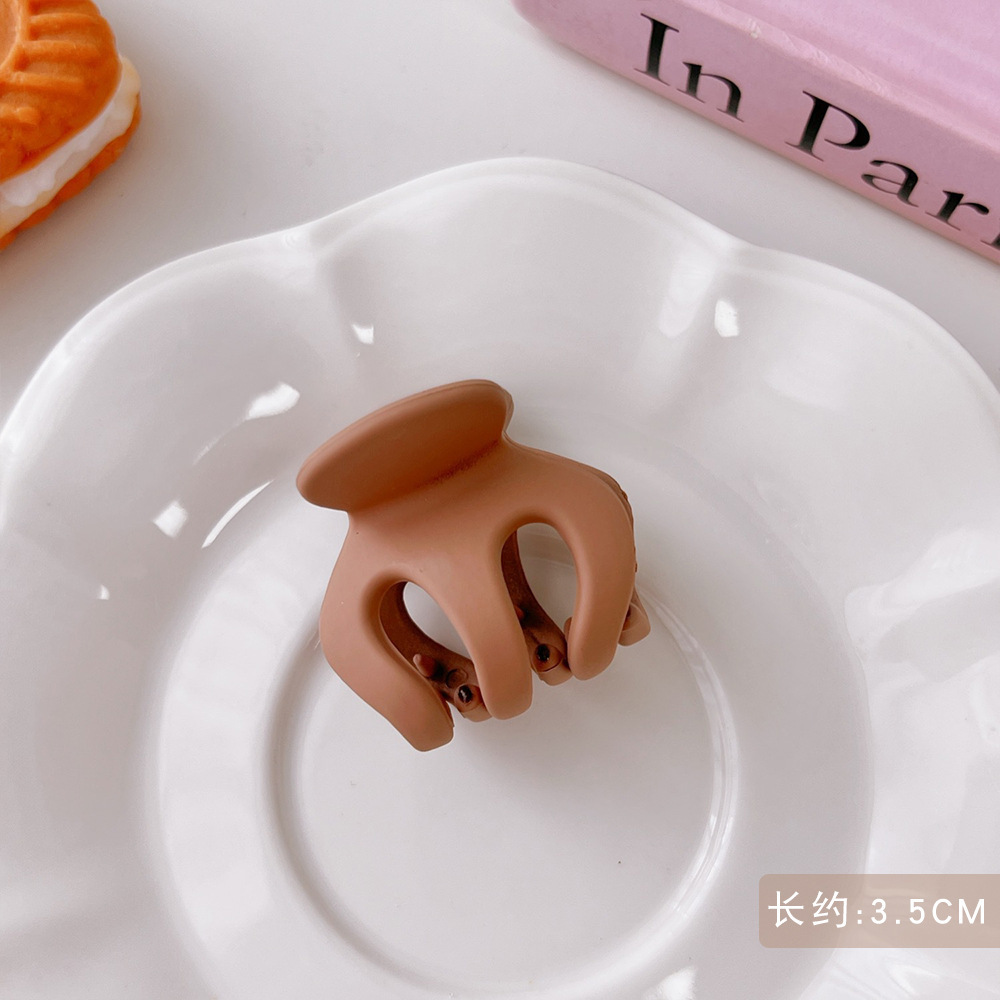 Picture of milk brown Seamless Hairpin Women's Side Fringe Clip Headwear High-grade Broken Hair Hairpin Metal One-character Clip Side Clip