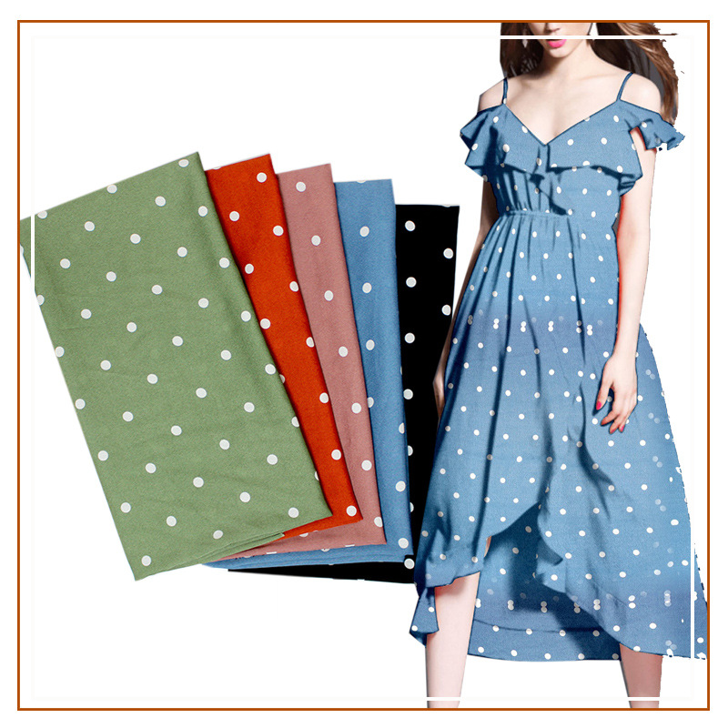 Korean silk fabric skirt cheongsam women's small fresh printing big grain hot wholesale chiffon cloth printing fabric