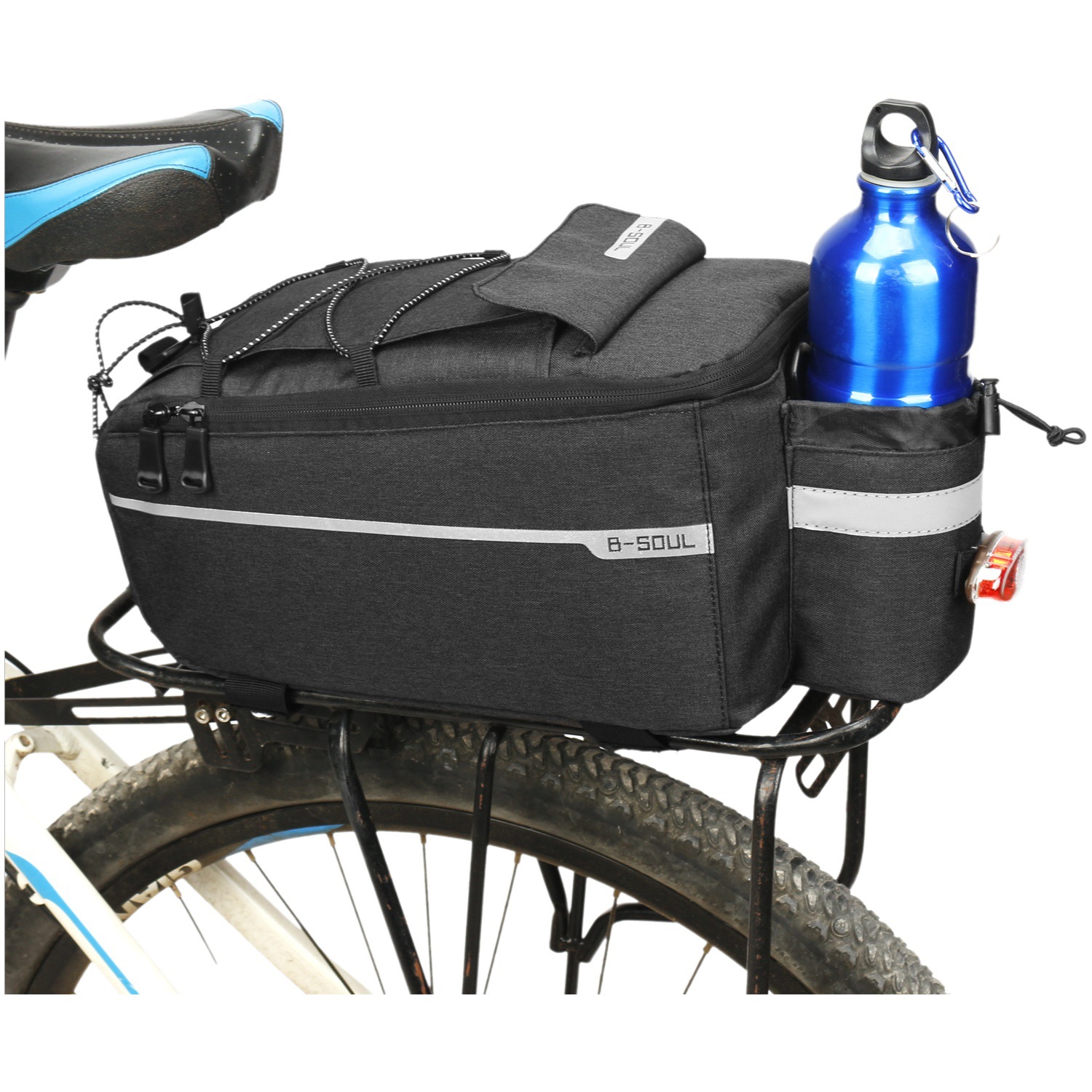 B- SOUL mountain bike rear pack electric folding shelf bag riding equipment camel bag accessories rear seat bag