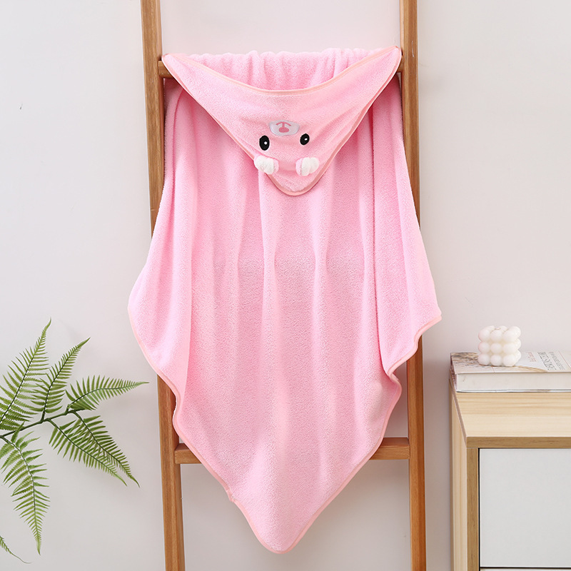 Picture of Wholesale and Retail Baby Bath Towels, Baby Blankets, Coral Velvet Quilts, Children's Hooded Embroidered Cartoon Bath Towels