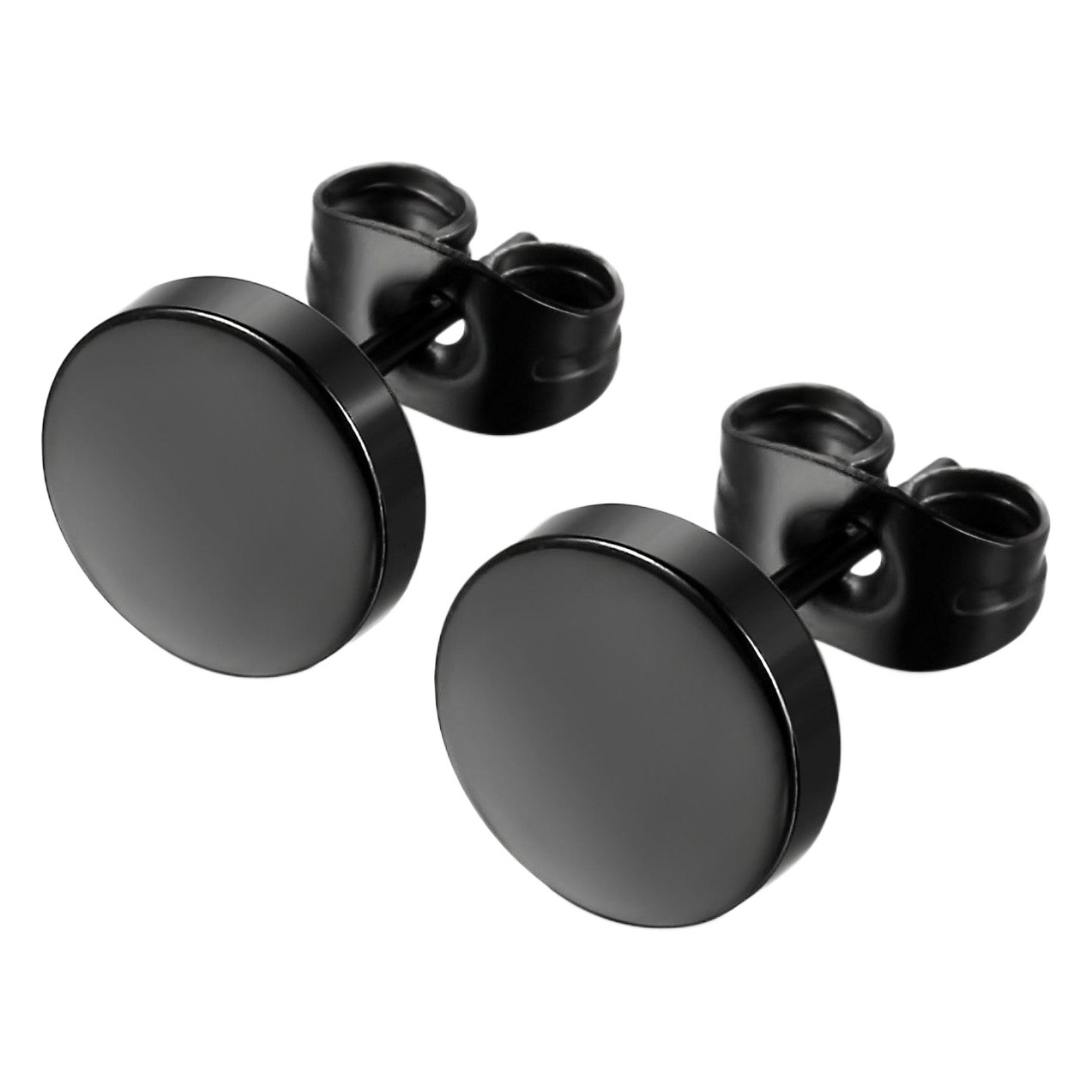 G23 titanium earrings round cake earrings punk rock dumbbell flat titanium alloy piercing jewelry ear bone nail