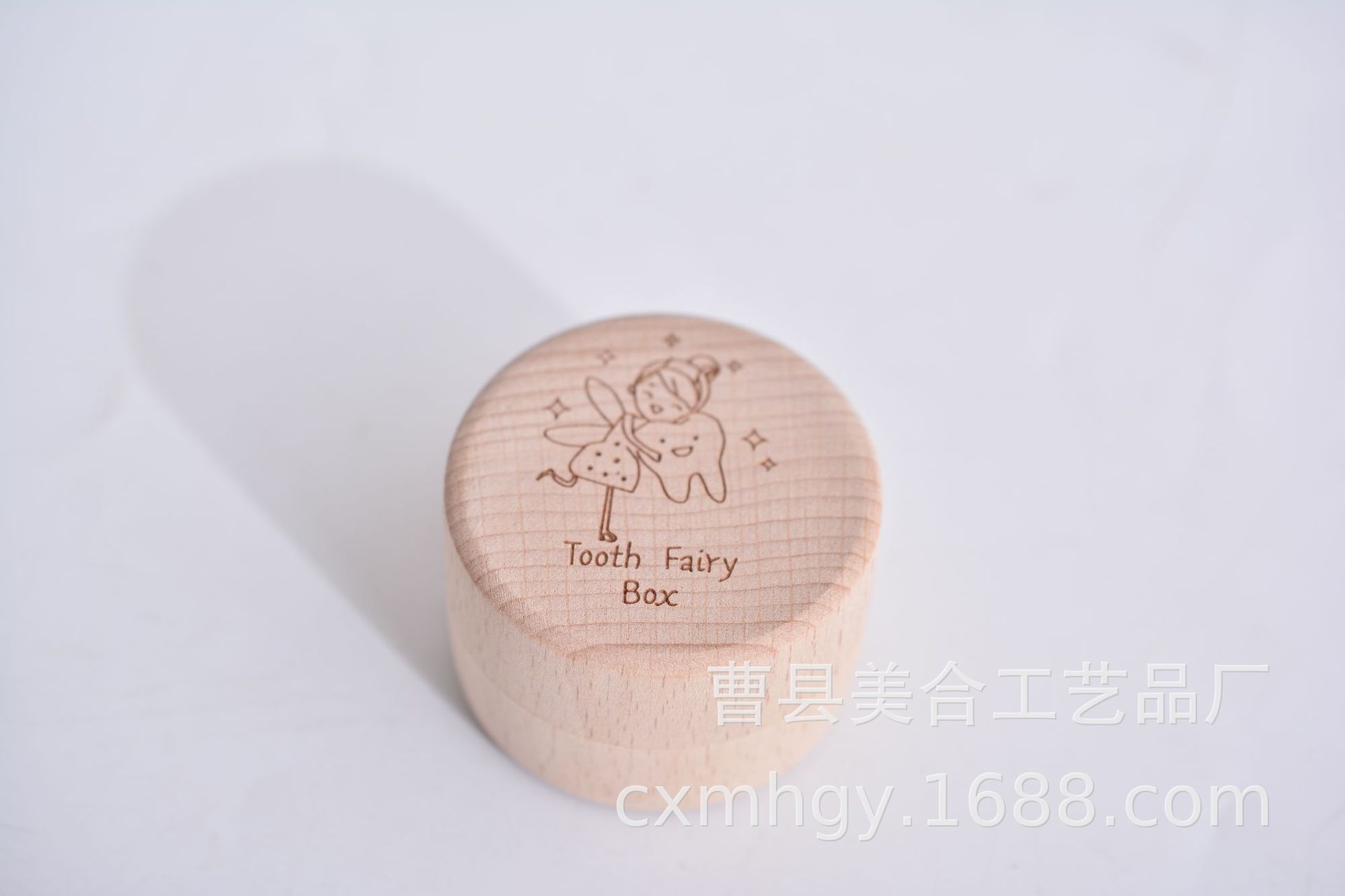 Picture of Cross-Border Wooden Children's Deciduous Tooth Box, Fetal Hair Storage, Tooth Box, Commemorative Collection Box, Tooth Storage Box