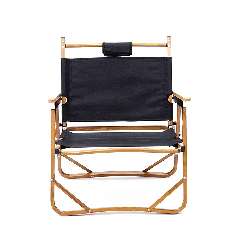 Picture of Camping Folding Chair Portable Outdoor Aluminum Alloy Wood Grain Seat Camping Equipment Kermit Chair Fishing Stool