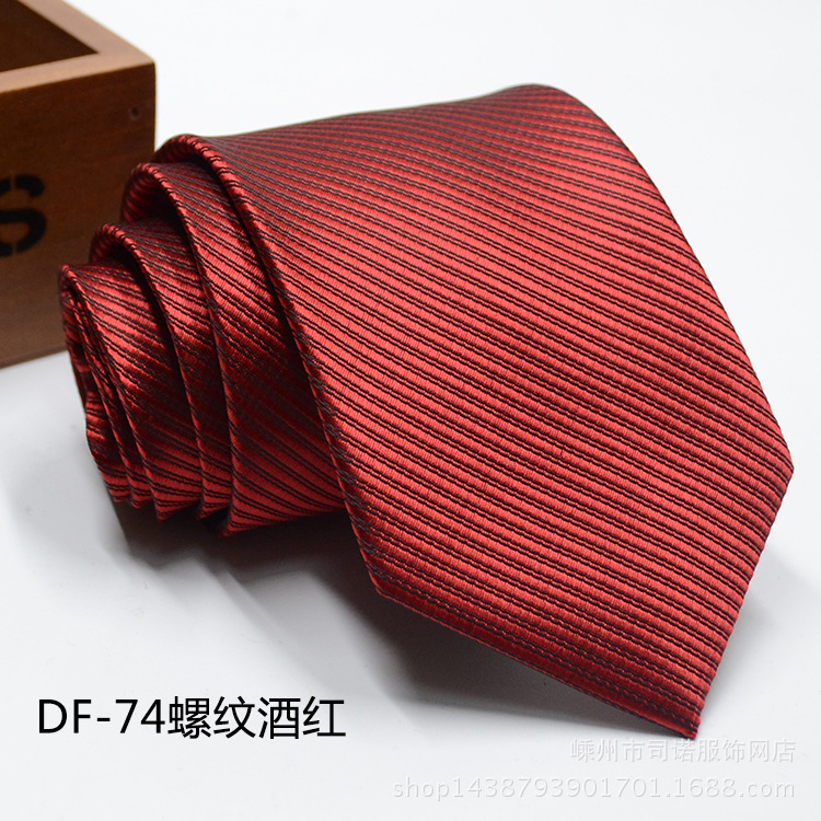 Picture of Tie business formal men's tie polyester yarn Arrow 8cm business tie