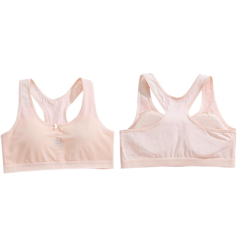 Little Songxing Girl Student Intimates Big Children Girls Junior High School Development Period Small Vest Bra Wrapped Chest Breathable Sweat-Absorbent