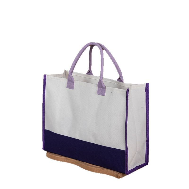 Picture of Tote bag custom color stitching canvas bag thickened three-dimensional coated canvas bag advertising gift shopping bag custom