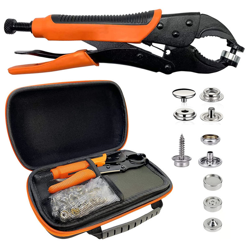 305 pieces of stainless steel screw large white buckle snap button set power pliers snap button tool kit installation punching function