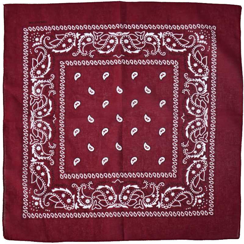 Picture of Factory Wholesale European and American Cashew Flower Square Scarf Outdoor Sports Cycling Hip-Hop Spot Pure Cotton Insect Printed Headscarf