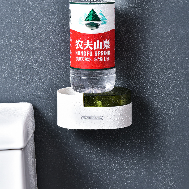 Picture of Ashtray Household Toilet Toilet Toilet Storage Box Creative Personality Trend Stainless Steel Non-perforated Wall Ashtray