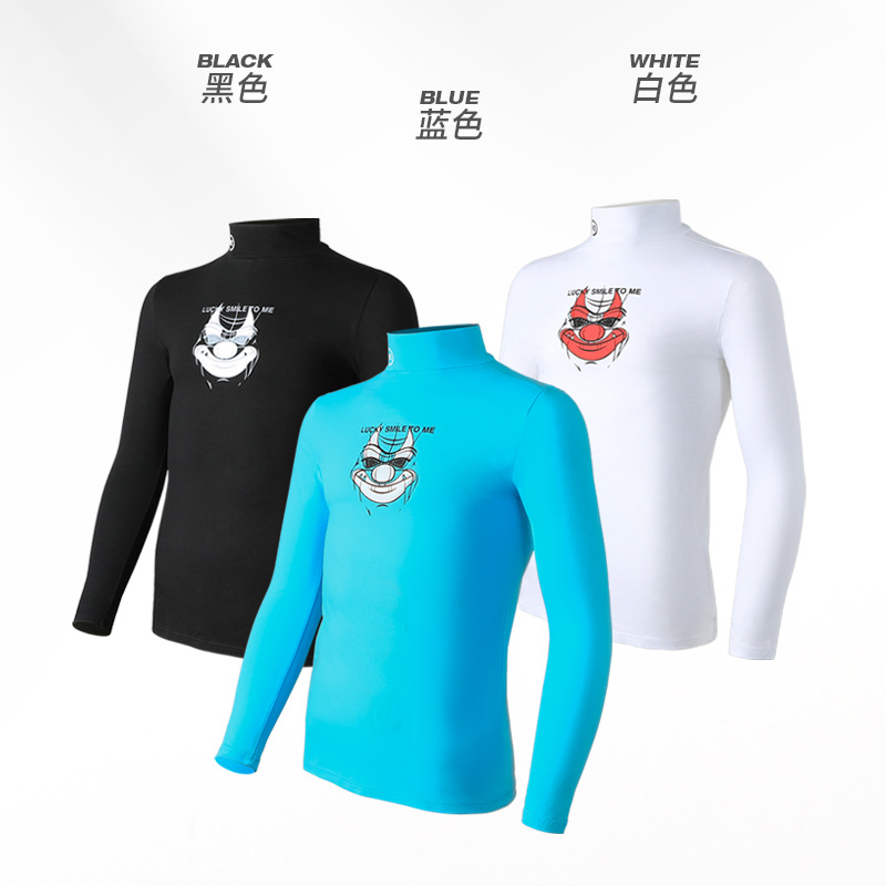 Picture of Men's Basic Underwear Single Piece Thin Top Cotton Autumn Clothes Comfortable High Collar Breathable Long Sleeve Autumn Clothes for Young Men
