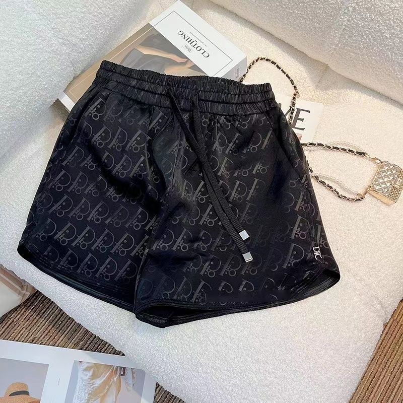 Real shot 2024 summer new elastic band shorts women's wide leg pants loose slim casual all-match sports pants