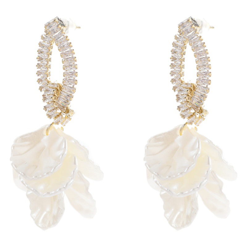 S925 Silver Needle Exaggerated Unique Large Flower Earrings for Women 2023 New Trendy High-End Accessible Luxury Earrings